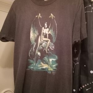 Vintage Black Graphic Demoness Short Sleeve Tee